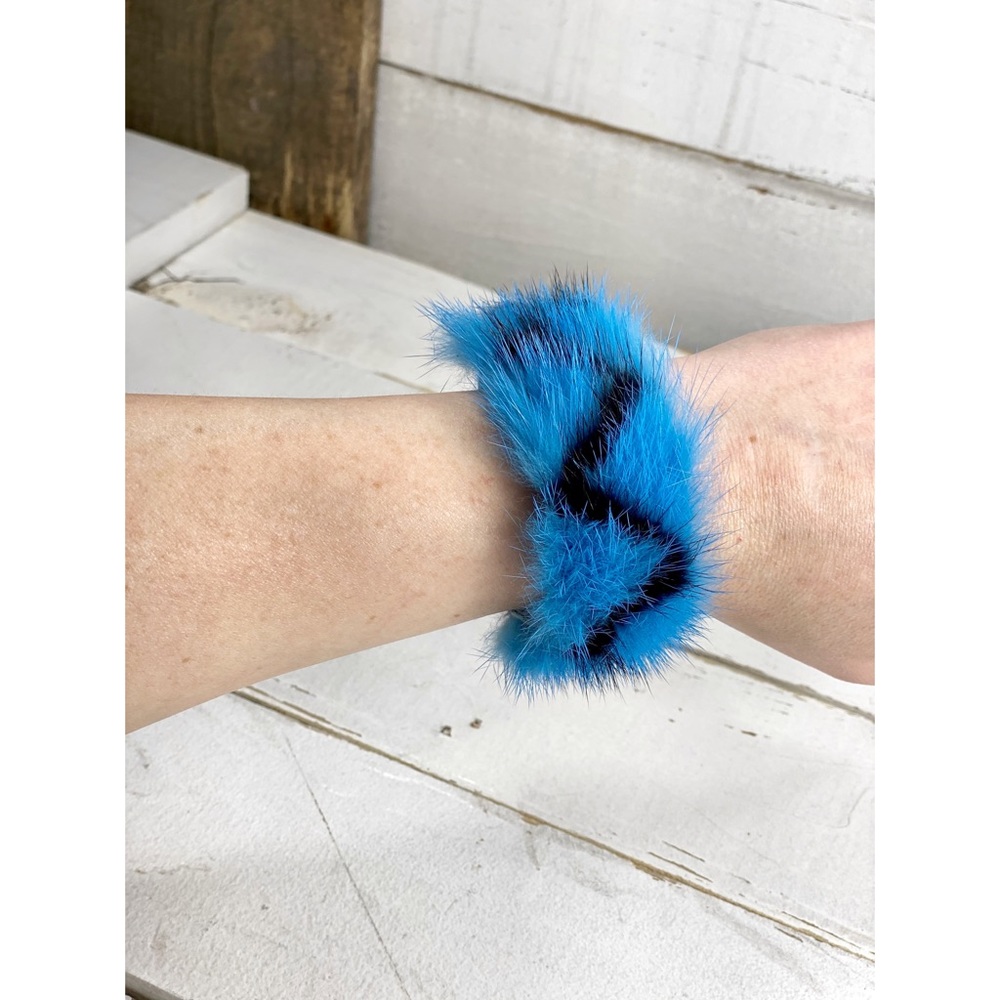 Prada Mink Fur Adjustable Bangle Cuff - Picture 7 of 9